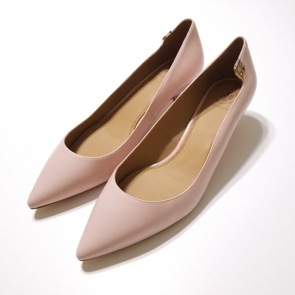 NIB Tory Burch Elizabeth Pump 40MM Leather Sea Shell Pink Size 8.5, 9 $278 - Picture 4 of 15